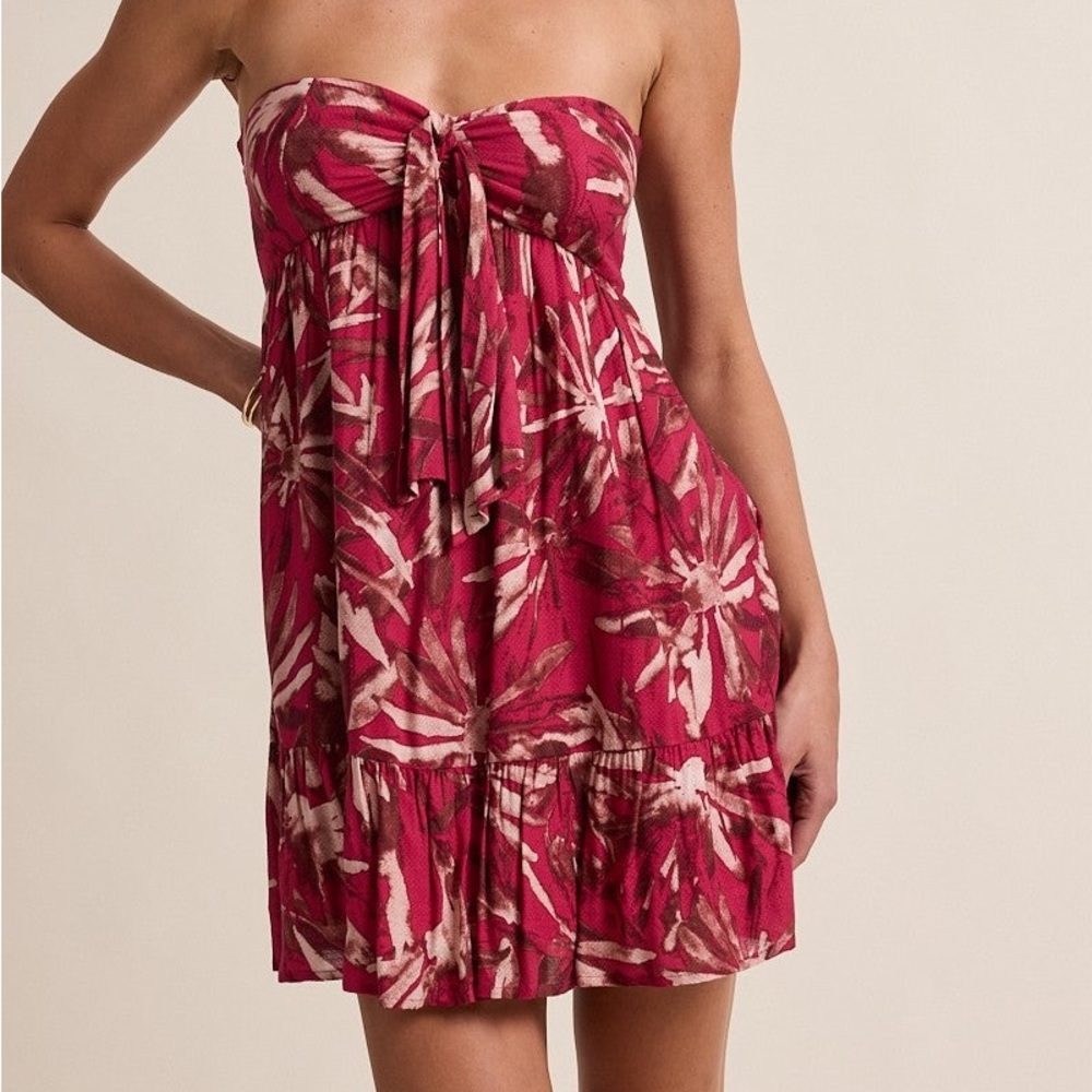 Sky to Moon Strapless Front Die Mini Dress - Picture 1 of 5